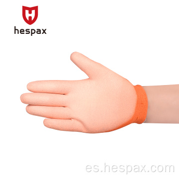 Hespax 13G Guantes de fibra de carbono de seguridad PU ESD